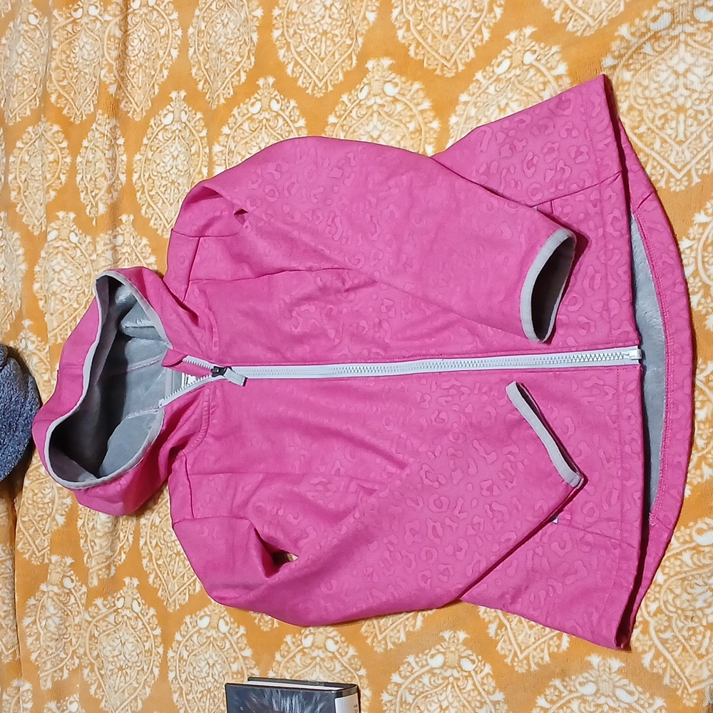 Girls pink leopard jacket